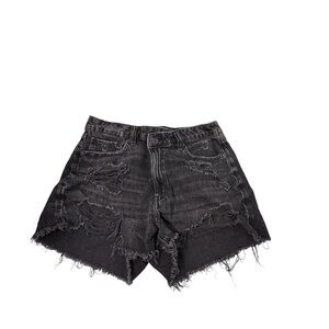 American Eagle  crossover distressed Jean shorts mom Short size 6